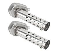 Silenciador de Escape Hexagonal, Entrada de 22 Mm, Salida de 25 Mm, 2 uds., Tubo de Escape de Motocicleta de Hierro Galvanizado, Deflector de Scooter, Silenciador