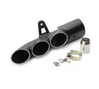 Silenciador De Escape Motocicleta Doble Orificio, Gran Fila, Para R6, Z900, Zx6r, Cbr500r, Gsxr1000, Acero Inoxidable(B logo right)