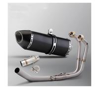 Silenciador de escape motocicleta Para Z400 para NINJA400 para EX400 conjunto de tubo conexión frontal antideslizante R77 51mm silenciador del escape completo 2017-2024(TYPE-F)