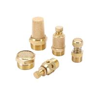 Silenciador de escape neumático 1/8 1/4 3/8 1/2 rosca exterior ruido de aire latón longitud ajustable M5(Short-SLM,M5)