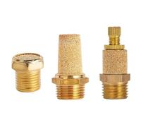 Silenciador de escape neumático, 5 uds., 1/8, 1/4, 3/8, 1/2, 3/4, rosca macho, ajustable, largo y corto(Short -1l2-5PCS)