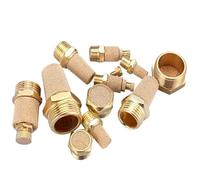 Silenciador de escape neumático de latón BSL M5 1/8 "1/4" 3/8 "1/2" silenciadores conector reductor de filtro de ruido cobre(A-M5)