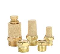 Silenciador de escape neumático, Silenciador de escape neumático, accesorio BSL M5, latón, cobre, 1/8-1/2 pulgadas, paquete 10(Short-03)