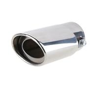 Silenciador de escape trasero acero inoxidable 58 mm para coche, salida única Tubo Escape Punta