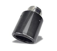 Silenciador De Escape Tubo De Escape Mejorado Para Tubos Universales, Puntas Traseras Silenciador Inoxidable Fibra Carbono Brillante Para Coche 1 Unidad(In51-Out76mm)