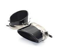 silenciador de escape universal de coche 1 Juego de para escape de acero inoxidable para tubo, silenciadores negros, punta de tubo de para escape, para escape de coche A4 A5 A6 A7 RS3(1)