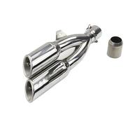 Silenciador de Escape Universal para Motocicleta de 51 mm Doble Salida Derecha e Izquierda Compatible con CBR650 R6 Z1000 TRK502 NMAX y PCX125.