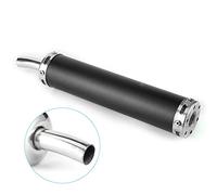Silenciador de Ese para Ciclomotor, Silenciador de Ese de Acero Inoxidable, Piezas Modificadas de 20 Mm/0,8 Pulgadas para Motocicleta de 2 Tiempos, Color Negro (Negro)