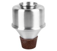 Silenciador de práctica para trompeta mini, silenciador de trompeta de aleación de aluminio con base de corcho, diseño compacto y recto para ensayos en silencio, ideal para músicos