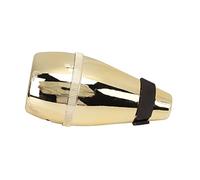 Silenciador de trompeta, almohadilla de espuma comprimida, silenciador de trompeta ABS ligero resistente al desgaste, completamente cerrado para practicar instrumentos (dorado)