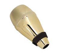 Silenciador de trompeta, plástico ABS ligero, silenciador completamente cerrado, accesorios de silenciador de trompeta para estudiantes principiantes clásicos de Jazz(dorado)