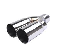 Silenciador de tubo escape Universal acero inoxidable, doble cilindro, entrada 63mm, salida 76mm, para reemplazo del sistema coche Silenciadores de coche