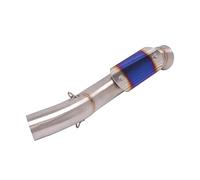 Silenciador del sistema de escape antideslizante en motocicleta silenciador cambio 51MM escape moto bicicleta tubo de enlace medio con cubierta de escudo térmico para Norden 901 silenciador para