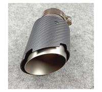 Silenciador Escape 1 Pieza De Terminales De Escape De Fibra De Carbono Mate General Boquillas De Silenciador De Carbono De Acero Inoxidable Mate Tubos De Escape Tubos extremo coche(IN 67 OUT 114 MM)