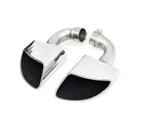 Silenciador Escape Acero Inoxidable Estilo Original Tubo Cuadrado Plateado Para VW Para Touareg V6 V8 W12 2012-2017