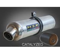 SILENCIADOR ESCAPE CATALIZADO MSR KAWASAKI ZZR 600 2001/05 CLASSIC REDONDA ACERO INOXIDABLE KAT