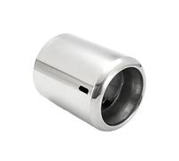 Silenciador Escape Coche Tubo Escape Redondo Acero Inoxidable Cubierta Punta Tubo Silenciador Escape Para Mazda CX30 CX-30 2020 2021 2022(Silver 1Pcs)