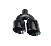 Silenciador Escape Doble Acero Inoxidable 1 Pieza Para Coche De 63 Mm A 102 Mm. Tubo Extremo Garganta Cola(H0EM20212i-Left)