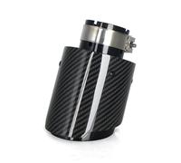 Silenciador Escape Garganta Punta Escape Fibra Carbono para Automóvil, Silenciador Acero Inoxidable con Revestimiento Negro para Modificación Tubería Puntas Silenciador