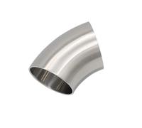 Silenciador Escape Garganta Tubo De Escape De Acero Inoxidable 304 para Automóvil, con Soldadura A Tope Sanitaria, Codo 45 Grados, Espesor 1,5Mm 51Mm 63Mm 76Mm Diámetro Exterior Puntas Silenciador