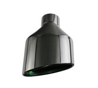 Silenciador Escape Interfaz De Punta Extremo Escape Acero Inoxidable Salida Laminada Inclinada De 63mm Tubo De Escape De Silenciador Automático Negro Y Plateado Tubos extremo coche(Black Right)