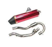 Silenciador Escape Moto Codos De Acero Inoxidable Para CRF230 Vintage 2003-2013 Conjunto Completo Tubo Escape Modificado Para Motocicleta(Red)