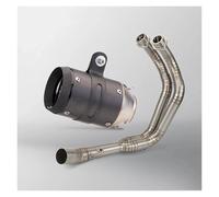 Silenciador Escape Moto Para MT07 FZ07 Sistema Escape Deslizante Tubo Enlace Delantero Conexión Sistema Escape Completo Motocicleta Aleación Titanio(Type-H)