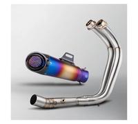 Silenciador Escape Moto Para MT07 FZ07 XSR700 Tracer 7 2014-2025 R7 2021-25 Proyecto Colector Silenciador Sistema Completo Kit Modificación Escape Motocicleta(E1 2025)