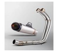Silenciador Escape Moto Para MT07 FZ07 XSR700 Tracer 7 2014-2025 R7 2021-25 Proyecto Colector Silenciador Sistema Completo Kit Modificación Escape Motocicleta(B 2014-2024)