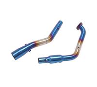 Silenciador Escape Moto Para YZF R15 R125 V3 V4 2017-2021 YZF-R15 MT-15 Tubo Escape Motocicleta GP Silenciador Motocicleta Tubo Enlace Delantero Slip On(Blue 2020-2021)