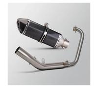 Silenciador Escape Moto Silenciador Conexión Tubo Escape Delantero Con Sistema Escape Completo DB Killer Motocicleta Para Zontes ZT125 U1 G1 Z1 Z2 2021-2025(B FAKE CARBON)