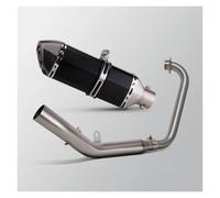 Silenciador Escape Moto Silenciador Conexión Tubo Escape Delantero Con Sistema Escape Completo DB Killer Motocicleta Para Zontes ZT125 U1 G1 Z1 Z2 2021-2025(A BK)