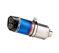 Silenciador Escape Moto Silenciador De Escape Rectangular Motocicleta Para Z400 Para S1000 R6 38 A 51 Mm Con Cubierta Antiescaldaduras Y Doble Orificio S8(TYPE-F)