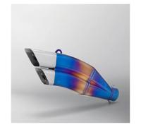 Silenciador Escape Moto Silenciador De Escape Universal Para Motocicleta De 51 Mm Con Doble Orificio De Acero Inoxidable.(Azul)