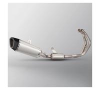 Silenciador Escape Moto Sistema Escape Completo Motocicleta Para YZF R7 Tubo Enlace Delantero Modificado Carreras Silenciador Con Punta Carbono Conexión Deslizante(TYPE-A)