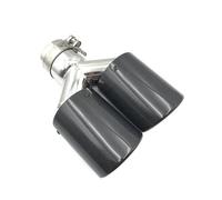 Silenciador Escape Para BENZ 1 Pieza Modelo Y Escapes De Carbono Brillantes Puntas De Extremo Doble Tubos De Silenciador Dobles Puntas Traseras Tubos extremo coche(IN 76MM-OUT 101MM)