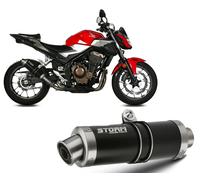 Silenciador Escape Storm By Mivv Gp Acero Negro Honda Cb 500 F 2019 > 2024