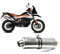 MIVV Silenciador de escape Storm Oval Acero inoxidable – KTM 890 SMT 2023