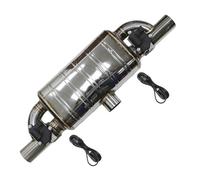 Silenciador Escape Tubo De Escape De Coche Silenciadores De Válvula Variable Eléctrica Botón De Control Remoto Forma De T Universal Uno En Dos Garganta Cola(76MM)