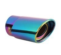 Silenciador Escape Universal Coche Tubo Escape Acero Inoxidable Punta Escape Redonda Cromada(Style F)