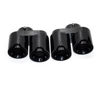 Silenciador Fibra Carbono Tubo Escape Boquilla De Cuatro Puntas Cabezal Escape para X5 para X6 G05 G06 2020 2024 Garganta Cola Coche(Style 3)