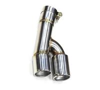 Silenciador Garganta Para Serie 3 320i 318i F30 2014 2013-2016 Escape De Acero Inoxidable Titanio Negro Doble Salida Silenciador Puntas 1 Pieza(Silver 318i)