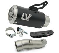 Silenciador LeoVince LV CORSA S RACING mate compatible con Ninja 400 | Edición Negra, acero AISI 304, negro, protector térmico carbono, OEM 15409SBU compatible con Kawasaki ZX-4 R 2024-2026