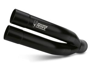 SILENCIADOR MIVV SPORT DOBLE GUN ACERO NEGRO PARA BENELLI LEONCINO 500 2017-2024