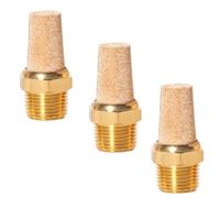 Silenciador neumático de bronce sinterizado de 3/8 pulgadas, juego de 3 unidades, calidad industrial (3, 3/8")