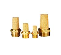 Silenciador neumático del escape Silenciador de escape neumático de latón BSL-M5 1/8 1/4 3/8 1/2, silenciador, conector reductor de ruido, silenciador/largo de cobre(BSL-02,Half copper iron)