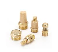 Silenciador neumático del escape Silenciador de escape neumático, rosca macho BSP de 1/8, 1/4, 3/8 y 1/2 pulgadas, for aire, ruido, latón, ajustable, largo y corto, BSL M5(Short-SLM-10PCS,1/2")