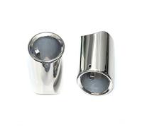 Silenciador Para 5 Series 520i 523i 525i 528i 530i 535i 535d F10 F11 F18 E60 E61 E39 E28 E12 Silenciador De Punta De Escape Boquilla Punta Escape(Sliver 2PCS)