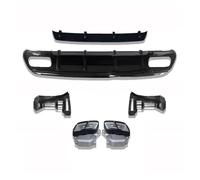 Silenciador Para Benz A W176 2013-2018 A160 A180 A200 A250 Para AMG Sport W176 A45 Parachoques Trasero Difusor Negro Con Terminales Escape 4 Salidas Punta Escape(Black exhaust)