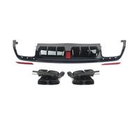 Silenciador Para Benz S CLASS W222 B STYLE Para AMG 2013-2017 DIFUSOR TRASERO TUBO DE ESCAPE NEGRO BRILLANTE + Dos Punta Escape